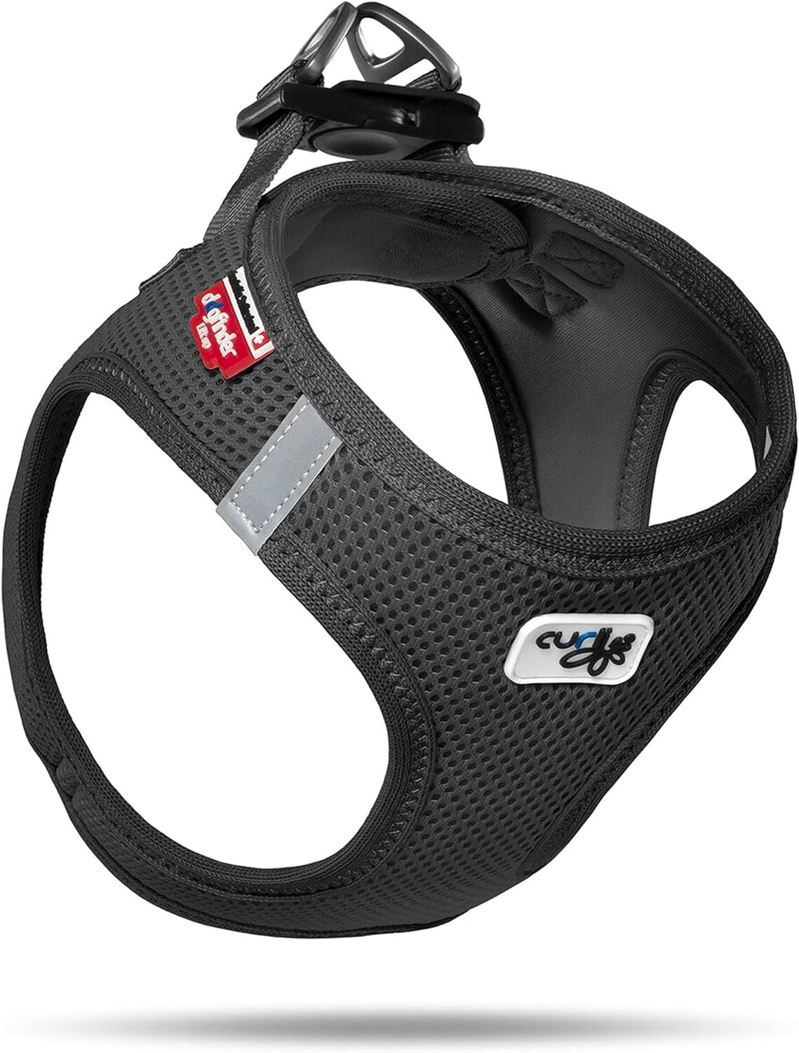 Curli Vest Harness Air-Mesh Köpek Göğüs Tasması Siyah (XS)
