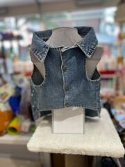 Ziggydog İncili Kot Köpek Yeleği – Şık, Modern ve Günlük Kullanıma Uygun (3XLarge)