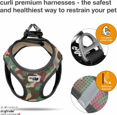 Curli Vest Harness Air-Mesh Köpek Göğüs Tasması Camo (2XS)