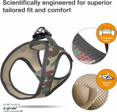 Curli Vest Harness Air-Mesh Köpek Göğüs Tasması Camo (2XS)
