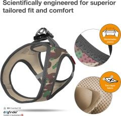 Curli Vest Harness Air-Mesh Köpek Göğüs Tasması Camo (XL)