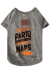 Alphadog Party Gri ve Mor Köpek T-Shirt Gri - 8