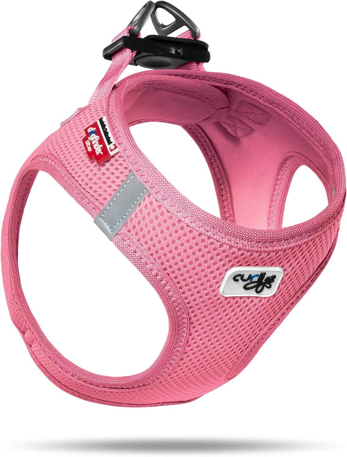 Curli Vest Harness Air-Mesh Köpek Göğüs Tasması – Pembe (L)