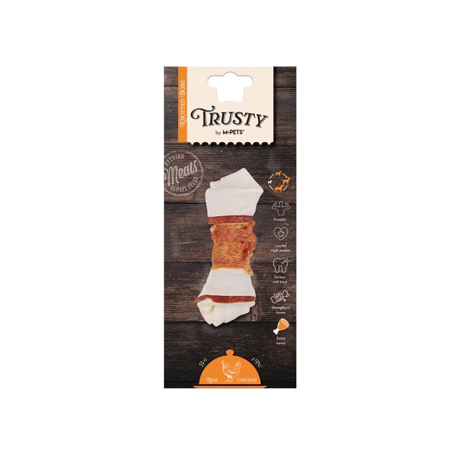 M-PETS TRUSTY EXTRA CHICKEN DÜĞÜMLÜ KEMİK 55GR/12,7CM