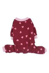 Tiny Hearts Rompers Minik Kalpler Kedi Köpek Penye Pijama Tulum (M)