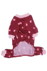 Tiny Hearts Rompers Minik Kalpler Kedi Köpek Penye Pijama Tulum (M)