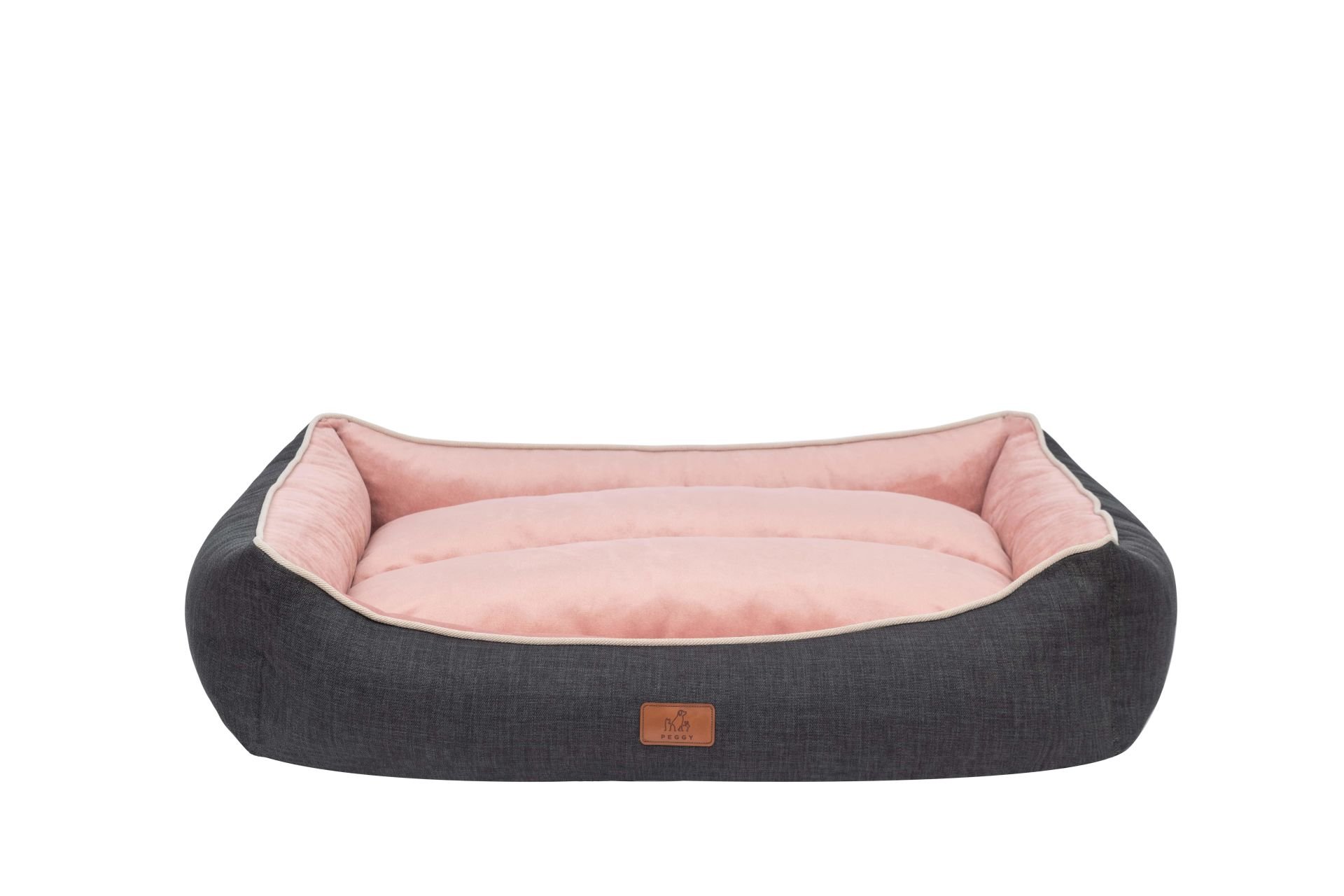 Peggy Lola Antrasit Pembe Kedi ve Köpekler için Yatak – Fermuarlı Bölmeler, Kaydırmaz Taban