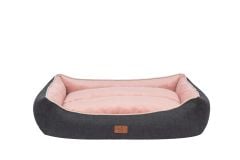 Peggy Lola Antrasit Pembe Kedi ve Köpekler için Yatak – Fermuarlı Bölmeler, Kaydırmaz Taban