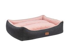 Peggy Lola Antrasit Pembe Kedi ve Köpekler için Yatak – Fermuarlı Bölmeler, Kaydırmaz Taban
