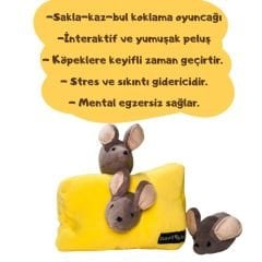 Pawtools BurrowToy Köpek Oyuncağı | Fare ve Peynir