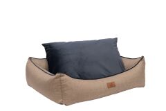 Peggy Lola Hasır Lacivert Kedi ve Köpekler için Yatak – Fermuarlı Bölmeler, Kaydırmaz Taban