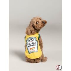 Salya Mustard Köpek Tişörtü (XL)