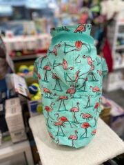 Lolika Yeşil Flamingo Köpek Yağmurluğu – Hafif, Rahat ve Şık Tasarım (No:6)