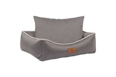 Peggy Lola Kül Grisi Kedi ve Köpekler için Yatak – Fermuarlı Bölmeler, Kaydırmaz Taban