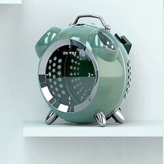 Sixties Clock Taşıma Çantası - Kedilere Özel Yeşil