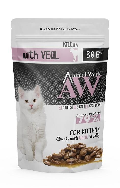 Kitten With Veal Dana Etli Yavru Kedi Yaş Maması 80 Gr