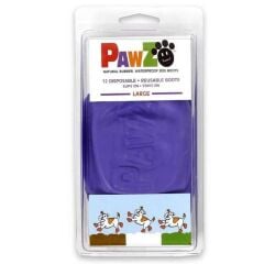 Pawz Köpek Galoşu – Mor (Large, 12’li Paket)