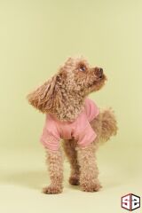 Salya Store Pembe Köpek T-Shirt – Pou Serisi “Hands” (Küçük & Orta Irk, 0-30 kg)