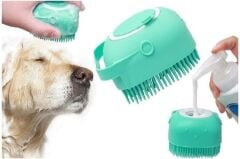 Silicone Massage Bath Brush Şampuan Hazneli Yıkama Fırçası