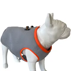 Soğutucu Özellikli Turuncu Gri Köpek Yeleği XS