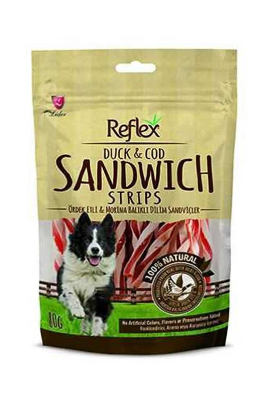 Duck&Cod Strips – Ördekli ve Morina Balıklı Sandviç Köpek Ödülü 80 g