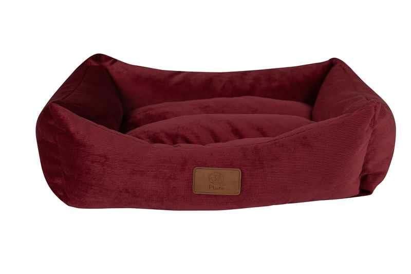 Peggy Luna Bordo Kedi ve Köpekler için Yatak – Kaydırmaz Taban, Elyaf Dolgulu
