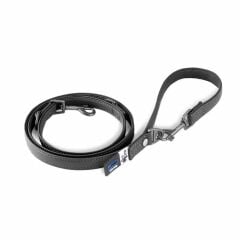 Curli Apple Leather Leash Black – Elma Derisinden, Dayanıklı ve Çevre Dostu Gezdirme Tasması
