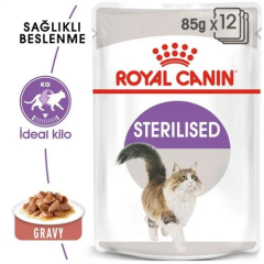 Sterilised Gravy Soslu Kısırlaştırılmış Yaş Kedi Maması 85 gr