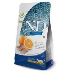 Tahılsız Ringa Balığı Ve Portakallı Kısır Kedi Maması 1.5 Kg
