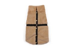 ChiChi Kahverengi Peluş Köpek Yeleği – Yumuşak, Sıcak ve Konforlu (Medium)