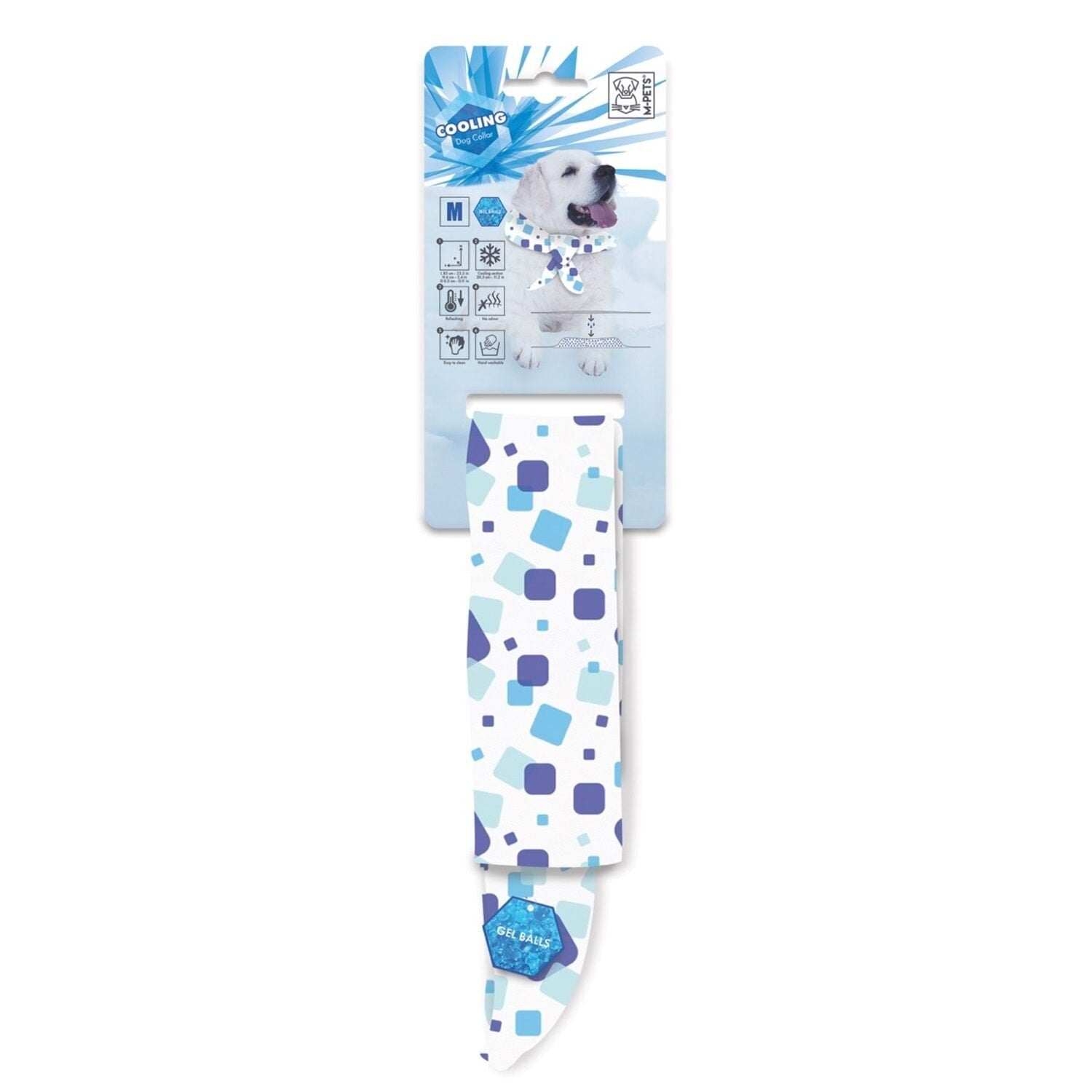 M-PETS COOLİNG SERİNLETİCİ KÖPEK YAKALIĞI (M) WHİTE