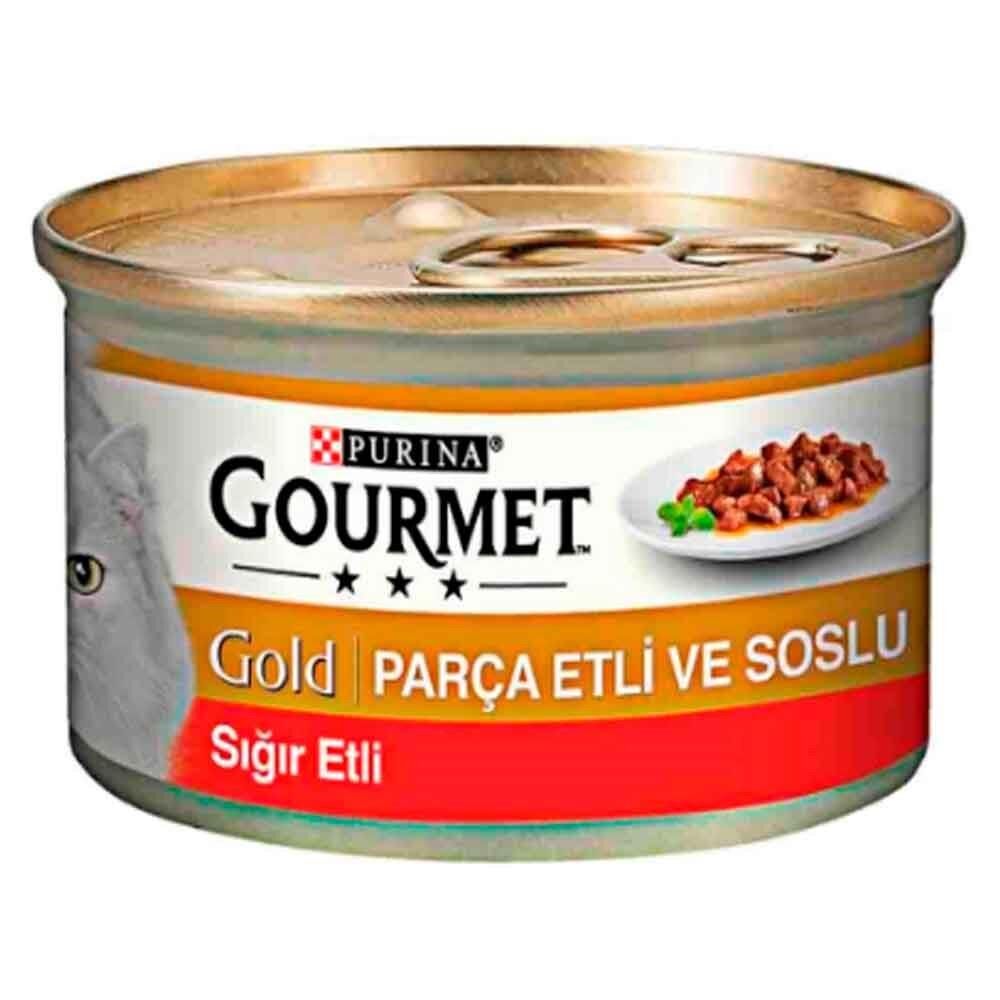 Gourmet Gold Parça Sığır Etli Kedi Konservesi 85 gr