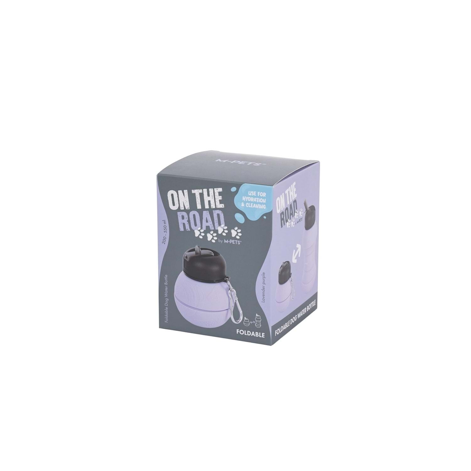 M-PETS ON THE ROAD KATLANABİLEN SEYAHAT SULUĞU 200-550ML PURPLE