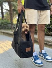 Salya Jean Köpek Taşıma Çantası (Siyah)