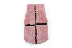 ChiChi Pembe Peluş Köpek Yeleği – Yumuşak, Sıcak ve Konforlu (Large)