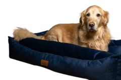 Peggy Luna Gece Mavisi Kedi ve Köpekler için Yatak – Kaydırmaz Taban, Elyaf Dolgulu