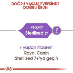 Regular Sterilised 37 Kısır Kediler için Kedi Maması 2 Kg