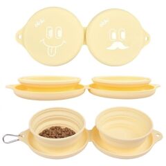 OLCHİ SMILE DUAL BOWL İKİ MAMA VE SEYAHAT SULUĞU SARI