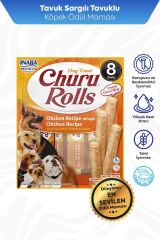 CHURU ROLLS KÖPEKLER İÇİN TAVUKLU SARMA ÖDÜL MAMASI 8X12GR