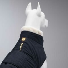 Luxury Plus Dark Blue Köpek Montu – Sıcak Tutucu, Şık, Rahat (No:4)