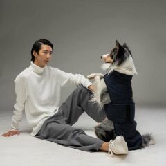 Luxury Plus Dark Blue Köpek Montu – Sıcak Tutucu, Şık, Rahat (No:4)