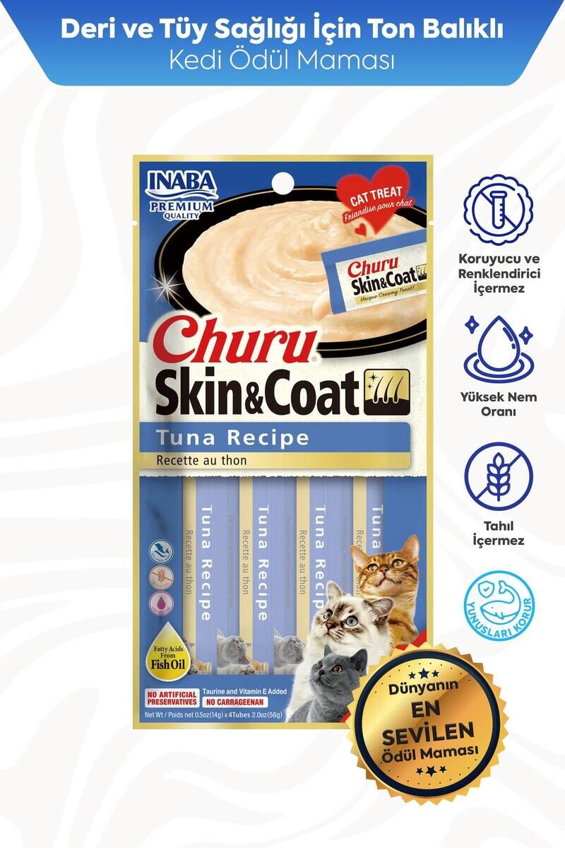 CİAO CHURU SKİN&COAT CİLT VE TÜY SAĞLIĞI TON BALIKLI ÖDÜL 4X14GR