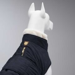 Luxury Plus Dark Blue Köpek Montu – Sıcak Tutucu, Şık, Rahat (No:5)