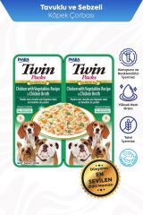 INABA/CHURU TWİN PACKS KÖPEKLER İÇİN TAVUKLU SEBZELİ ÖDÜL 80GR