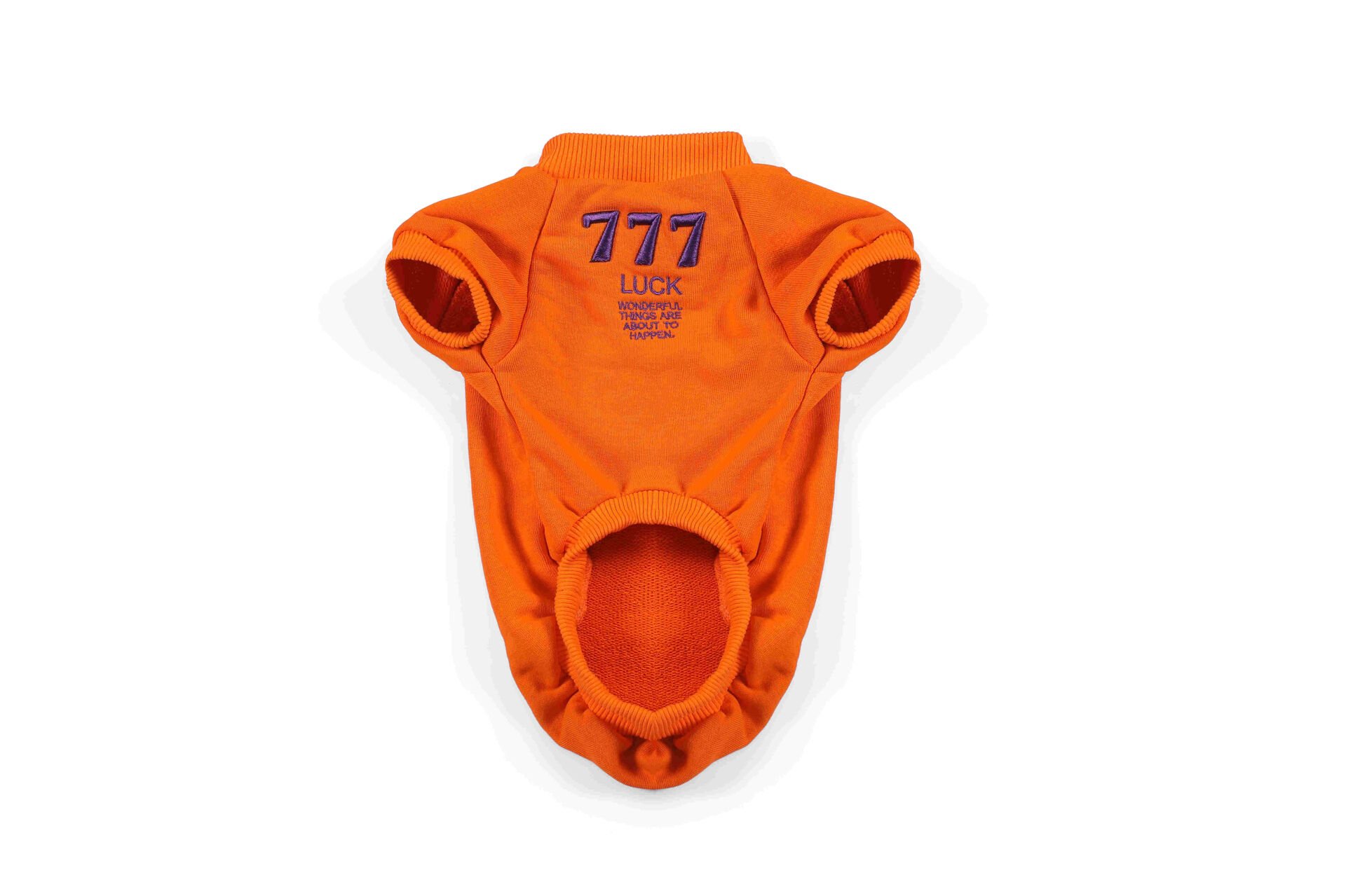 ChiChi 777 Manifest Köpek Sweatshirt – Turuncu, Rahat ve Yumuşak Dokulu (Small)
