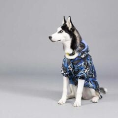 Lindodogs Bluestar İçi Polarlı Su Geçirmez Köpek Yağmurluğu