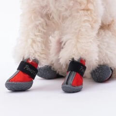 Peru Köpek Ayakkabısı – Kaymaz Taban, Su Geçirmez, Reflektör Detaylı (No:4)