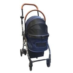 TOMMY EVCİL HAYVAN ARABASI 76,5x48x99 CM LACİVERT MAX 15 KG