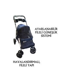 TOMMY EVCİL HAYVAN ARABASI 78x46x99,54 CM LACİVERT MAX 15 KG