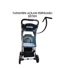 TOMMY EVCİL HAYVAN ARABASI 78x46x99,54 CM TURKUAZ MAX 15 KG